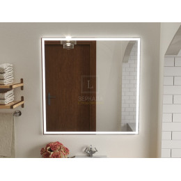 Зеркало с подсветкой для ванной комнаты Люмиро Слим 90х90 см